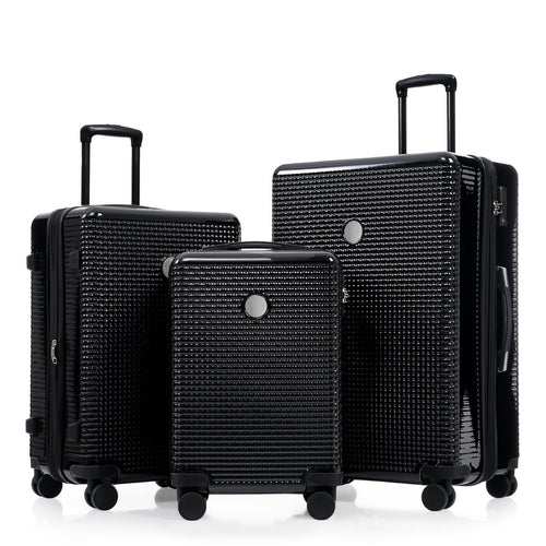 3 Piece Set Of Hard Shell Suitcases With Wheels, Light Expandable