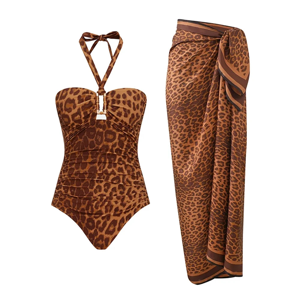 CheeBae one piece swimsuit with cover up