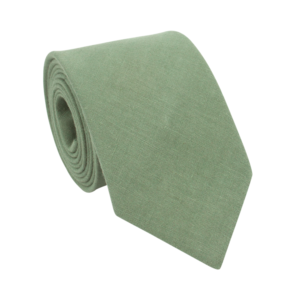 Clay Green Linen Tie