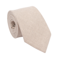 Natural Textured Linen Tie