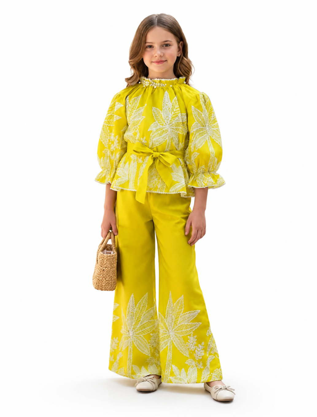 Girls Printed Top & Palazzo Co-ord Set